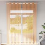 Perdele Voile cu Oeli 2 buc Portocaliu 140x260 cm GartenMobel Dekor