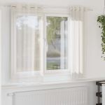 Perdele Voile cu Oelii 2 buc Crem 140x175 cm GartenMobel Dekor