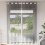 Perdele Voile cu Oelii 2 buc Gri Inchis 140x300 cm GartenMobel Dekor