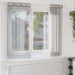 Perdele Voile cu Oelii 2 buc Gri deschis 140x140 cm GartenMobel Dekor