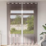 Perdele Voile cu Oelii 2 buc Maro 140x300 cm GartenMobel Dekor