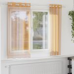 Perdele Voile cu Oelii 2 buc Portocaliu 140x175 cm GartenMobel Dekor