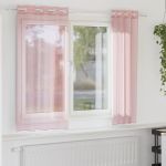 Perdele Voile cu Oelii 2 buc Roz 140x175 cm GartenMobel Dekor