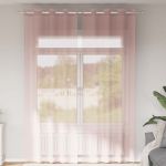 Perdele Voile cu Oelii 2 buc Roz 140x260 cm GartenMobel Dekor