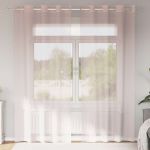 Perdele Voile cu Oelii 2 buc Roz deschis 140x245 cm GartenMobel Dekor