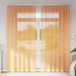Perdele Voile cu Bucle 2 buc Portocaliu 140x245 cm GartenMobel Dekor