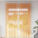 Perdele Voile cu Bucle 2 buc Portocaliu 140x260 cm GartenMobel Dekor