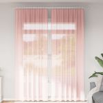 Perdele Voile cu Bucle 2 buc Roz 140x260 cm GartenMobel Dekor