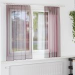 Perdele Voile cu Bucle 2 buc Violet 140x140 cm GartenMobel Dekor