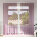 Perdele Voile cu Bucle 2 buc Violet 140x225 cm GartenMobel Dekor
