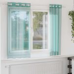 Perdele Voile cu Oeje 2 buc Turcoaz GartenMobel Dekor