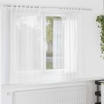 Perdele Voile cu buzunare pentru bare 2 buc Alb GartenMobel Dekor