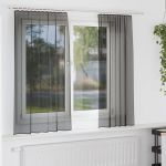 Perdele din voile cu tablă 2 buc Negru GartenMobel Dekor