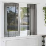 Perdele din voile cu tablă 2 buc Negru GartenMobel Dekor