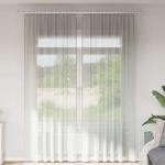 Perdele voal cu bucle 2 buc Gri deschis 140x260 cm GartenMobel Dekor