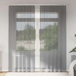 Perdele voal cu bucle 2 buc Gri închis 140x245 cm GartenMobel Dekor