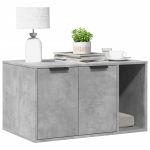 Cutie litieră pisici gri beton 80x50x45 cm lemn prelucrat GartenMobel Dekor