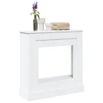 Mască de șemineu, alb, 90x30x90 cm, lemn prelucrat GartenMobel Dekor