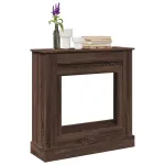 Mască de șemineu, stejar maro, 90x30x90 cm, lemn prelucrat GartenMobel Dekor