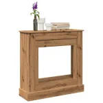 Mască șemineu, stejar artizanal, 90x30x90 cm, lemn prelucrat GartenMobel Dekor