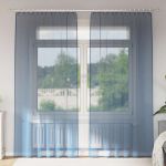 Perdele Voile cu Bucle 2 buc Albastru Regal 140x245 cm GartenMobel Dekor