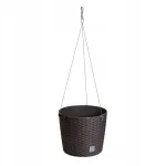 Ghiveci decorativ cu lant, Prosperplast, Rato Round, rotund, maro, 25.6x21.9 cm GartenVIP DiyLine
