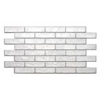 Panou decorativ, PVC, model caramida 3D, alb cenusiu, 96x48.5 cm GartenVIP DiyLine