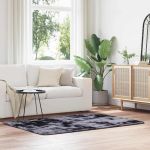 Covor Shaggy cu grădini înalte, gri închis 120x170 cm poliester GartenMobel Dekor