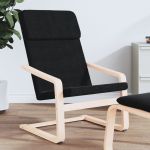Scaun de relaxare din material negru GartenMobel Dekor