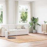 Covor Shaggy Bej 240x240 cm Poliester GartenMobel Dekor