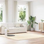 Covor Shaggy Crem 240x240 cm Poliester GartenMobel Dekor