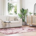 Covor Shaggy Roz praf 160x230 cm poliester GartenMobel Dekor