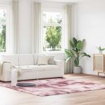Covor Shaggy Roz praf 240x240 cm poliester GartenMobel Dekor