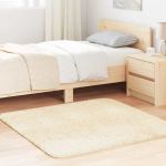 Covor shaggy crem 120x120 cm poliester GartenMobel Dekor