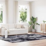 Covor shaggy cu grămadă mare gri închis 240x340 cm poliester GartenMobel Dekor