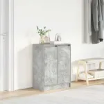 Dulap Pantofi Beton Gri 57x34x76 cm Lemn de prelucrat GartenMobel Dekor