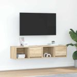 Dulapuri TV 2 buc Stejar Sonoma 60x31x25,5 cm Lemn prelucrat GartenMobel Dekor