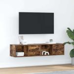 Dulapuri TV 2 buc Stejar afumat 60x31x25,5 cm Lemn prelucrat GartenMobel Dekor