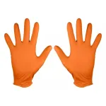 Manusi nitril, unica folosinta, portocaliu, set 50 buc, marimea L, NEO GartenVIP DiyLine
