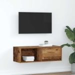 Dulap TV Lemn vechi 80x31x25,5 cm Lemn prelucrat GartenMobel Dekor
