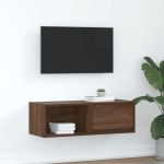 Dulap TV Stejar maro 80x31x25,5 cm Lemn prelucrat GartenMobel Dekor
