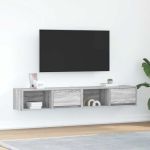 Dulapuri TV 2 buc Gri Sonoma 80x31x25,5 cm Lemn prelucrat GartenMobel Dekor