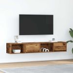 Dulapuri TV 2 buc Lemn vechi 80x31x25,5 cm Lemn prelucrat GartenMobel Dekor
