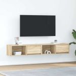Dulapuri TV 2 buc Stejar Sonoma 80x31x25,5 cm Lemn prelucrat GartenMobel Dekor