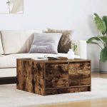 Masuta de cafea cu sertare Stejar afumat 70,5x70x40 cm GartenMobel Dekor