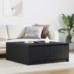 Masuta de cafea cu sertare Stejar negru 100x100x40 cm GartenMobel Dekor