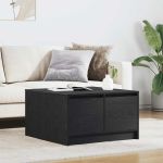 Masuta de cafea cu sertare Stejar negru 70,5x70x40 cm GartenMobel Dekor