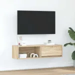 Comodă TV, stejar sonoma, 100x31x25,5 cm, lemn prelucrat GartenMobel Dekor