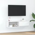 Dulap TV alb 100x31x25,5 cm lemn prelucrat GartenMobel Dekor