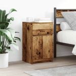 Noptiera din lemn vechi 39x35x65 cm lemn prelucrat GartenMobel Dekor